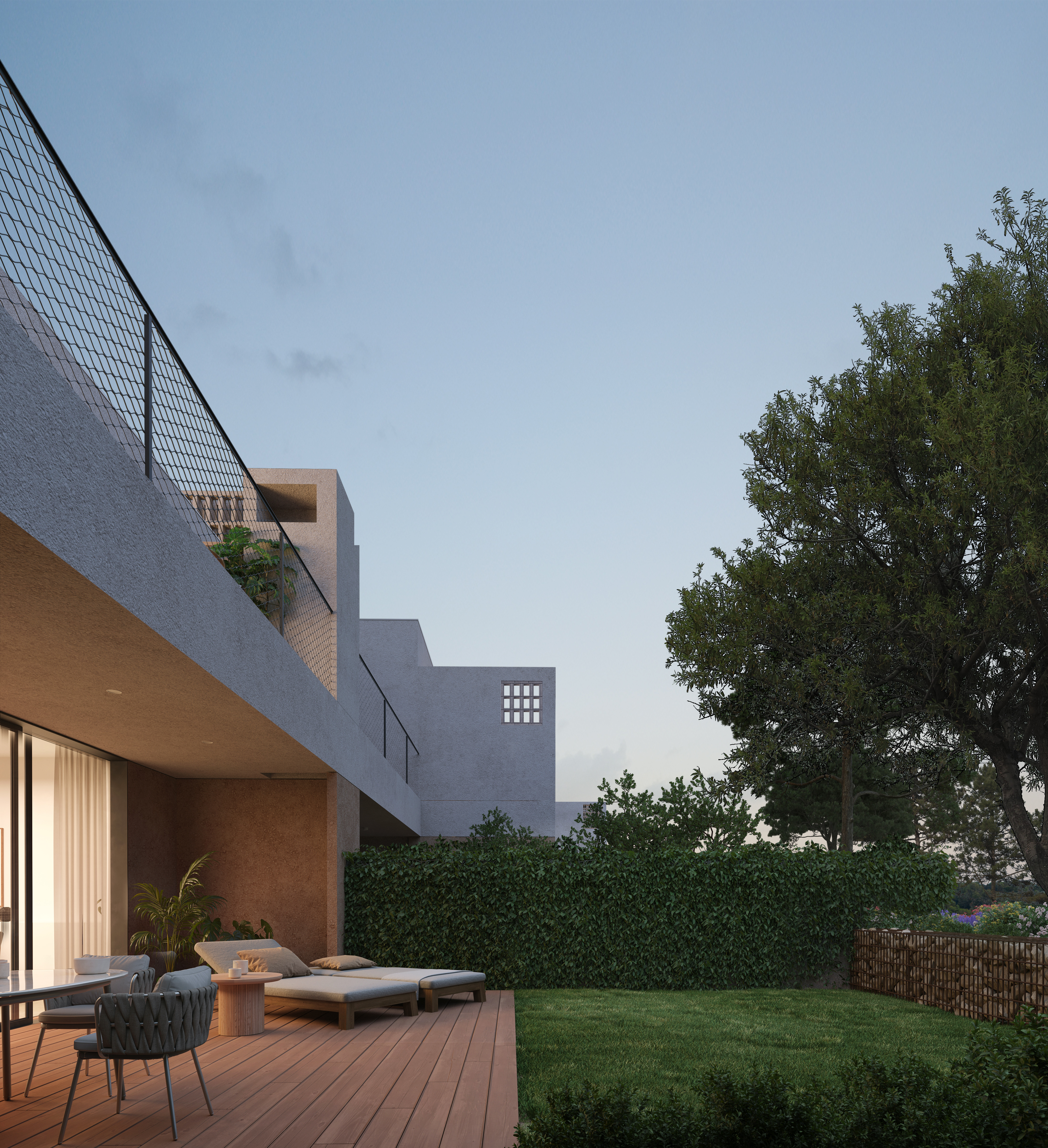 Terraza con vistas al campo de golf